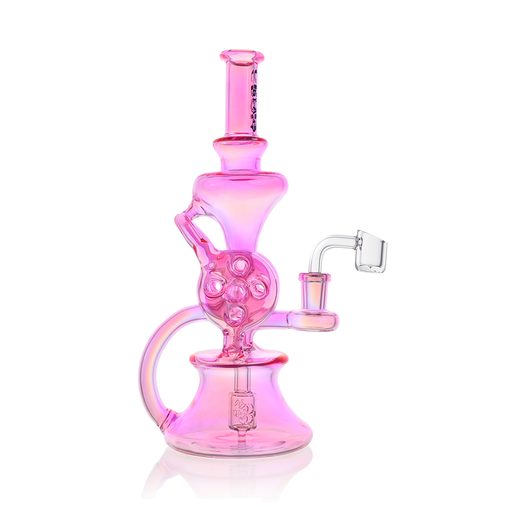 10" Dual Swiss Perc Klein Recycler Dab Rig | Croia Glass