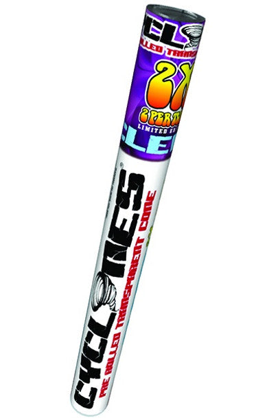 Cyclones Pre-Rolled Clear Cigar Tube, Purple Unknown Flavor, 24 Pack Front View