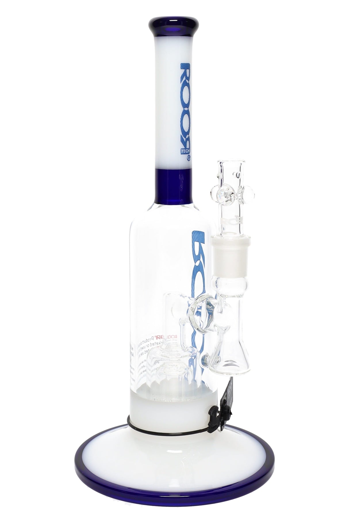 ROOR Tech Multicolor Stemless Straight Tube Bong – Barrel Perc – 12″