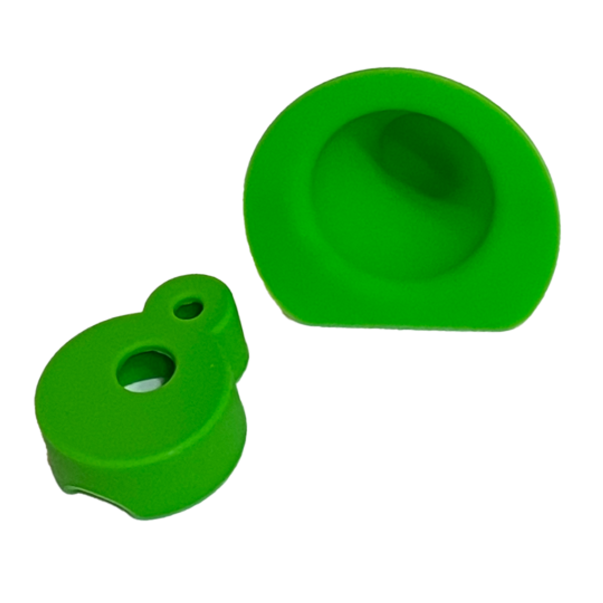 Dab Rite Silicone Insert in green, ideal for dab rig customization and protection, top view