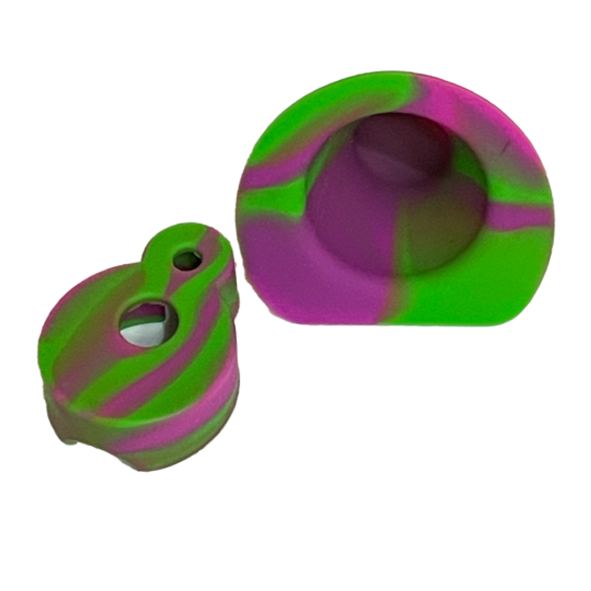 Dab Rite Silicone Insert with vibrant swirl design, heat-resistant, perfect for dab rigs