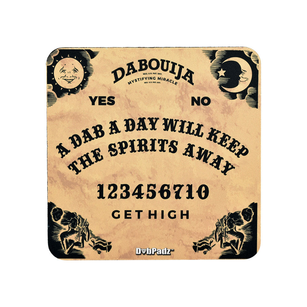 DabPadz Dabouija Square Dab Mat with Ouija Design, 6" x 6", for Dab Rig Stability