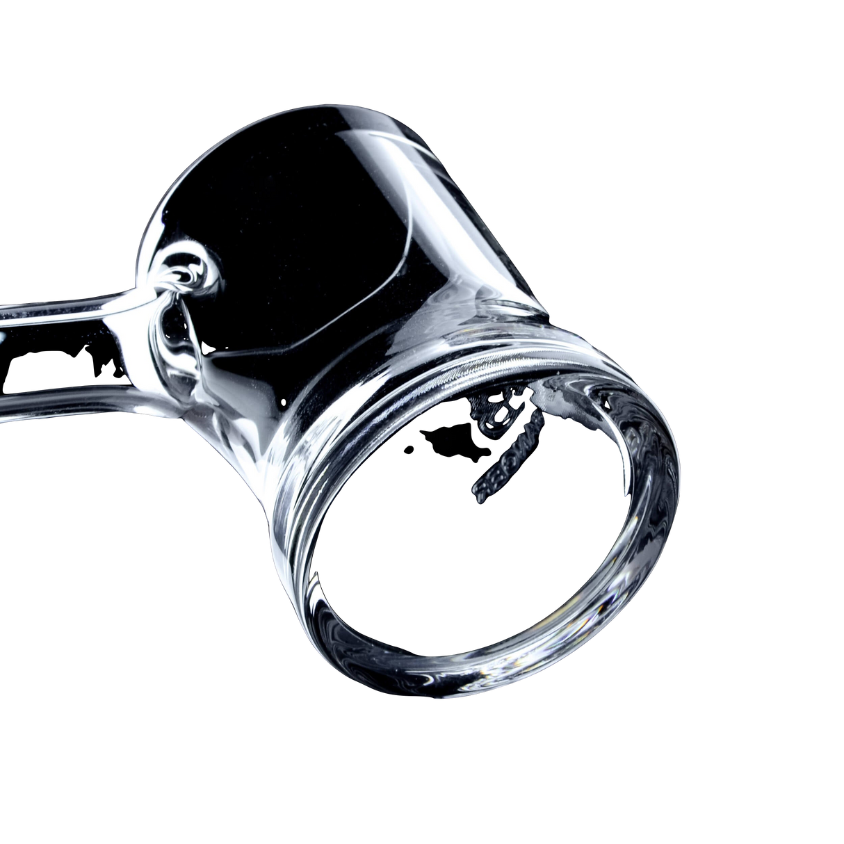 DANK BANGER Premium Quartz Belly Banger for Dab Rigs, 45 Degree Angle View