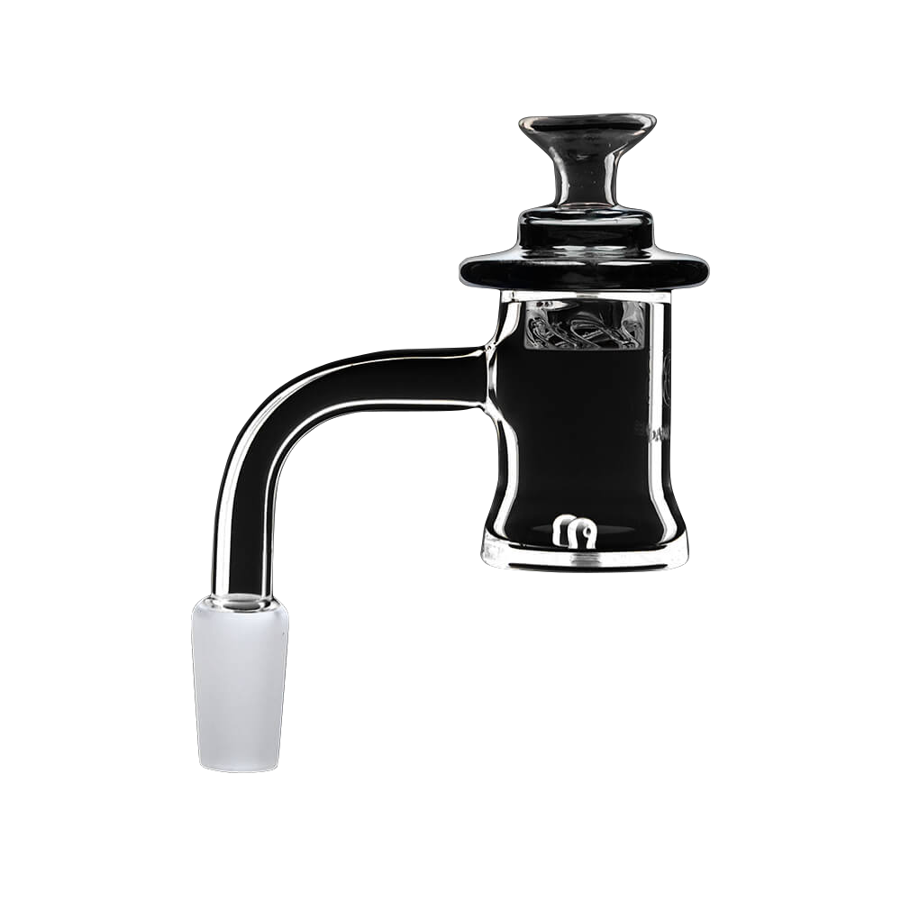 DANK BANGER Seamless Quartz Belly Banger Set, Male Joint, Side View on White Background