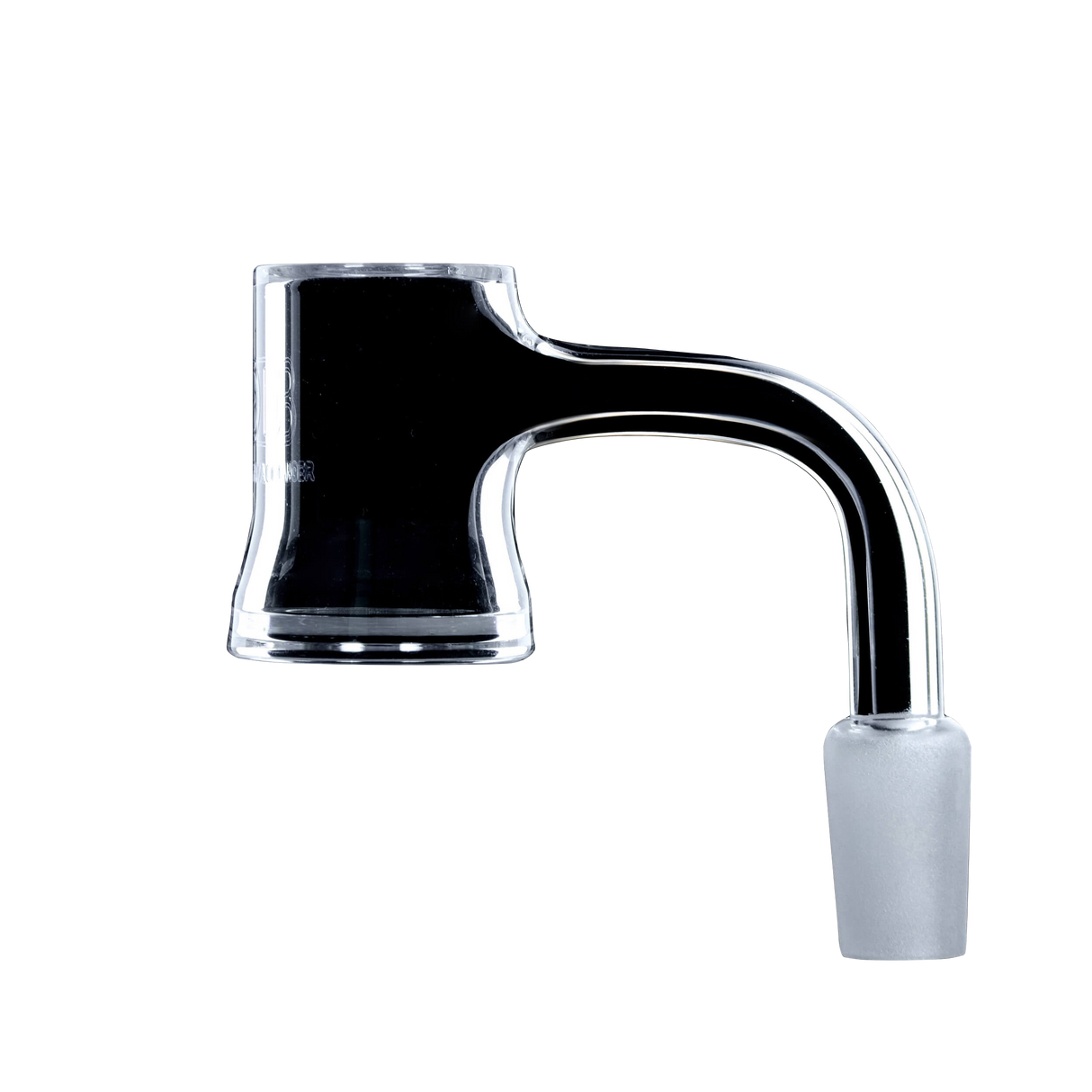 DANK BANGER Premium Quartz Belly Banger Combo Set, 45 Degree Male Joint, Side View