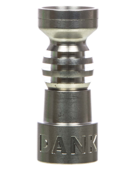 Dank Tools Titanium Nail with Showerhead Dish for Dab Rigs, 14mm/18mm, front view on white background
