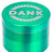 Dank Tools 50mm 4-piece Aluminum Herb Grinder in Green, Front View - Durable & Compact