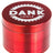 Dank Tools Red 50mm 4-Piece Aluminum Herb Grinder, Front View on White Background