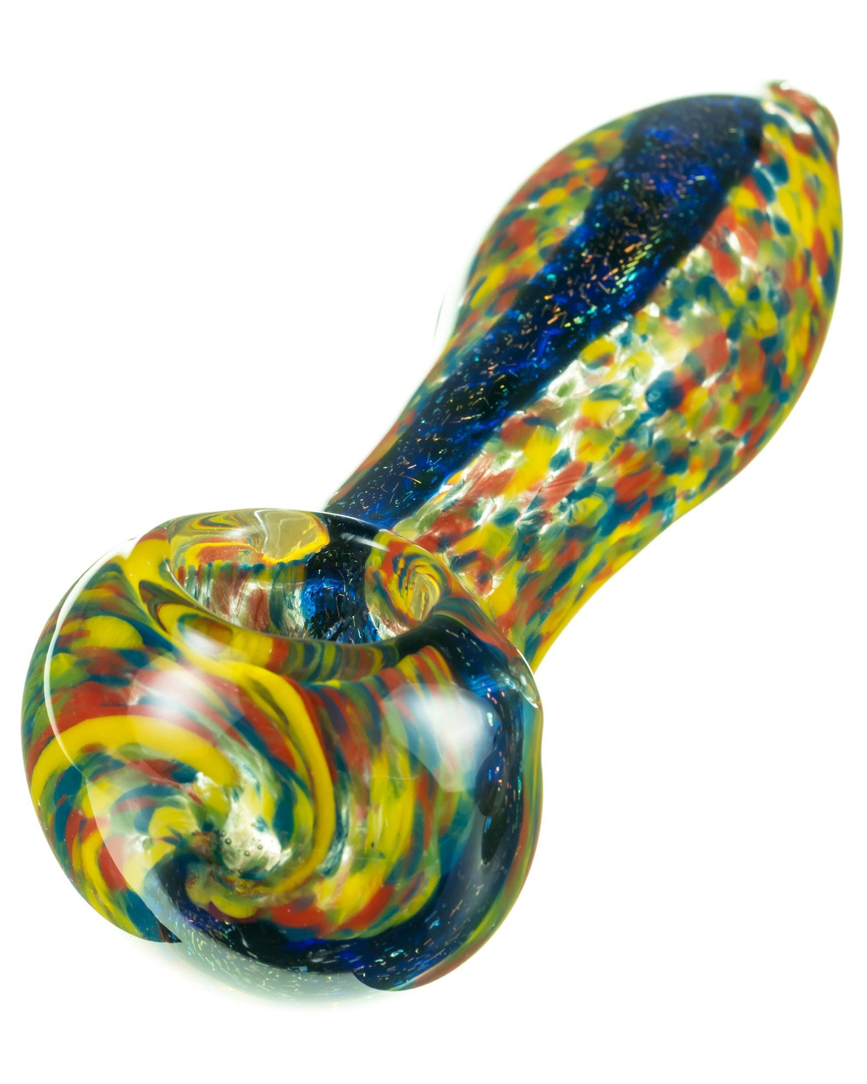Dichro Stripe Fritted Hand Pipe | Online Headshop | DankGeek