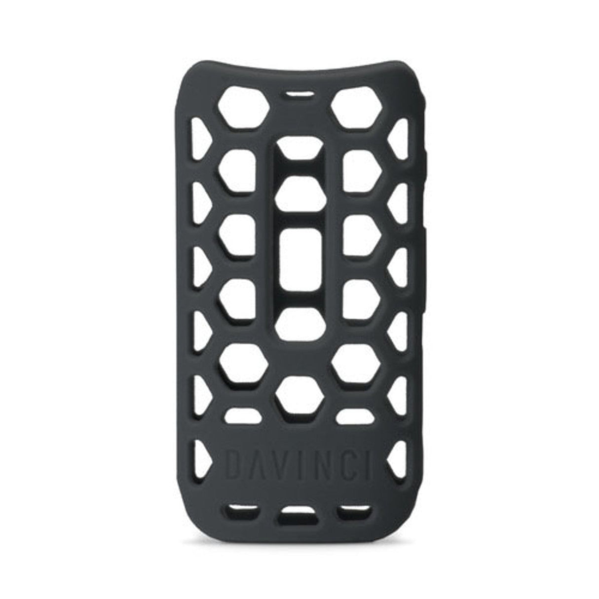 DaVinci IQ Glove in black silicone, front view, protective accessory for vaporizers