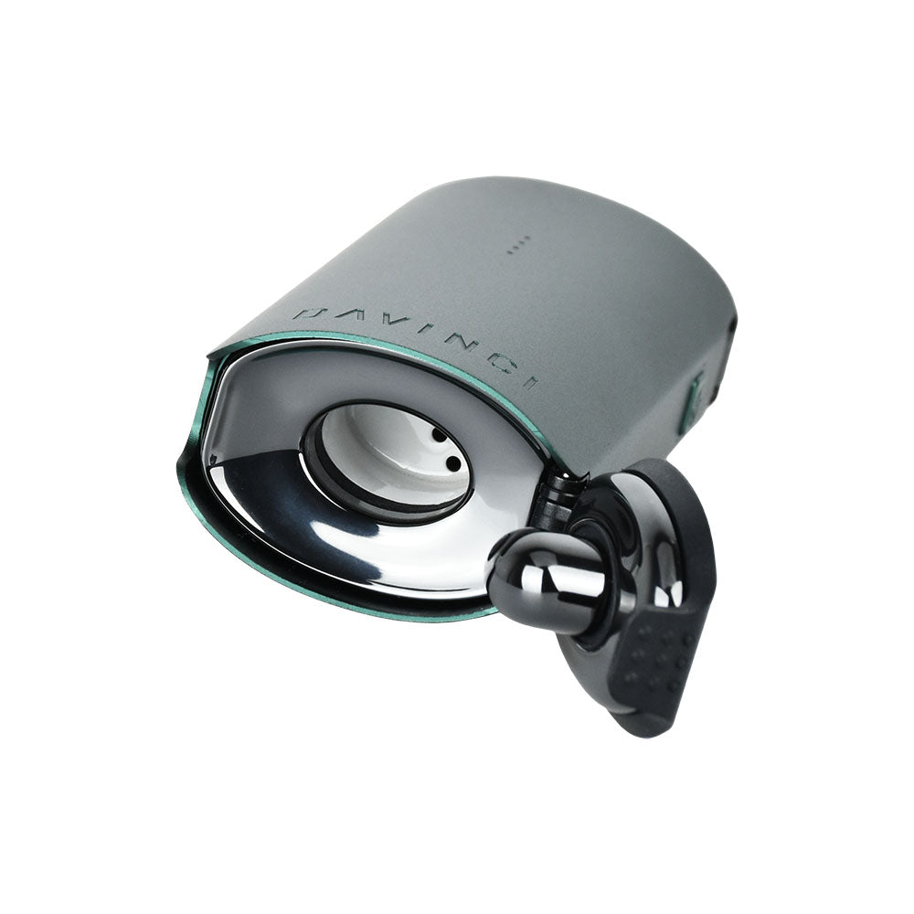 DaVinci Miqro-C Vaporizer in Slate with Open Lid - Compact Portable Design