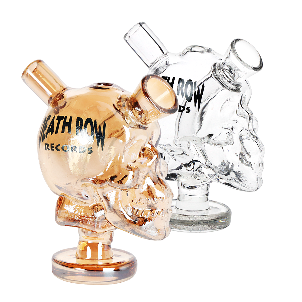 Death Row Records Skull Glass Blunt Bubbler | 2.75"
