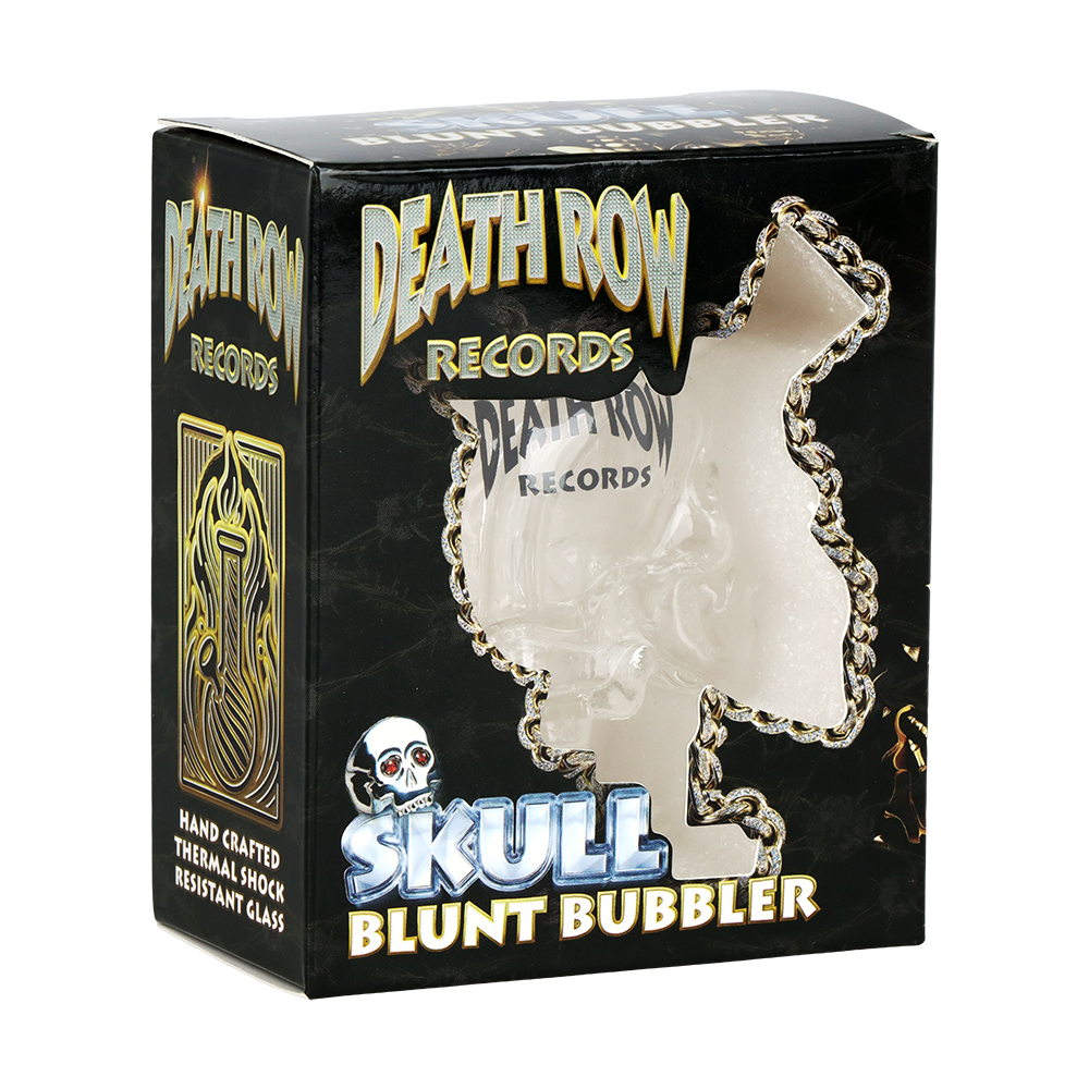 Death Row Records Skull Glass Blunt Bubbler | 2.75"