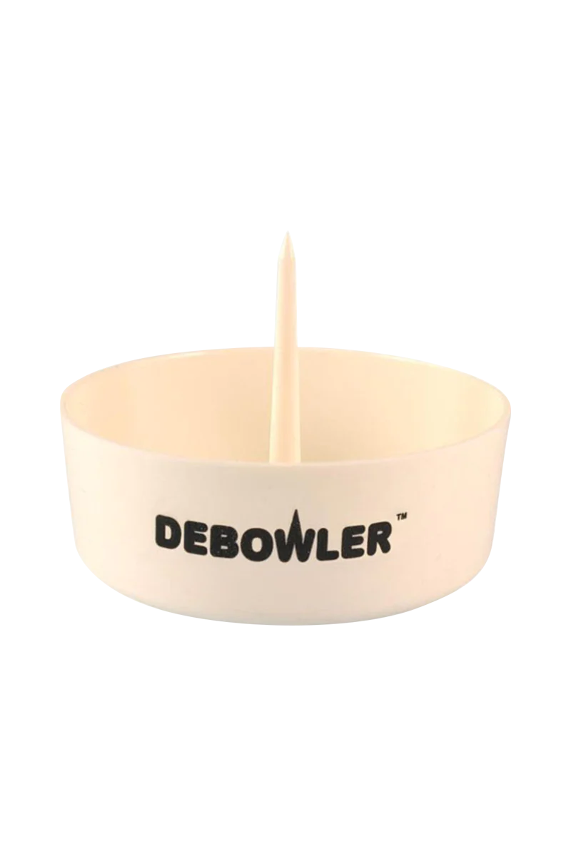Debowler Ashtray in Black - Front View on Seamless White Background
