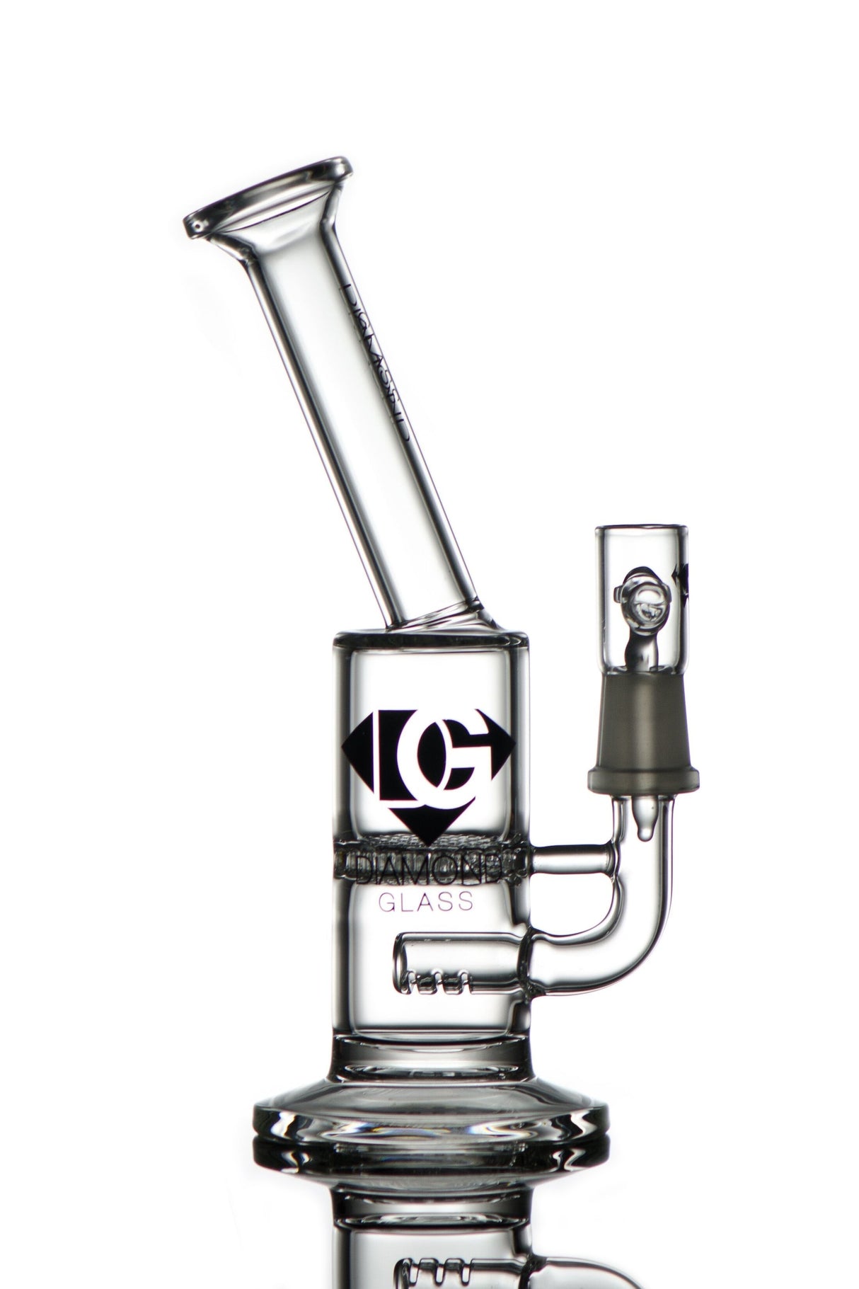Diamond Glass - Inline to Honeycomb Perc Water Pipe | Dank Geek