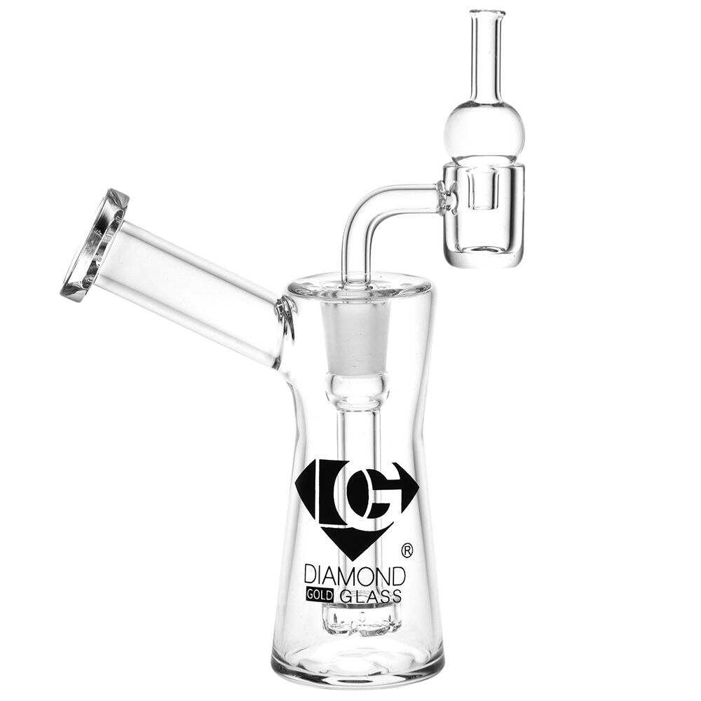 Diamond Glass Gold Rong Mini Dab Rig Set | 5.25" | 14mm F