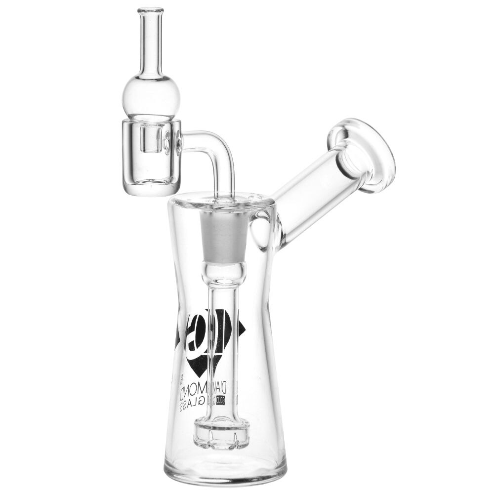 Diamond Glass Gold Rong Mini Dab Rig Set | 5.25" | 14mm F