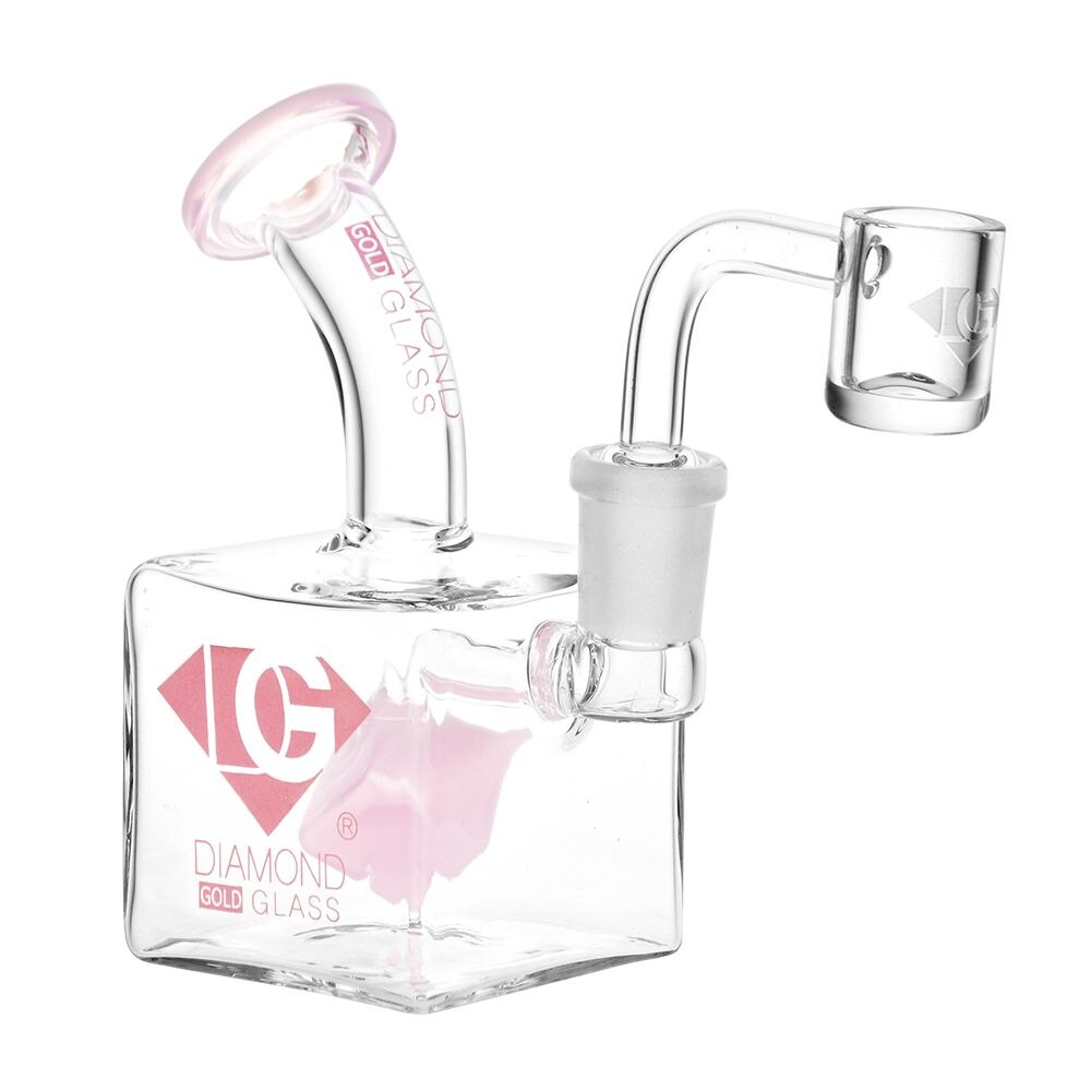 Diamond Glass Gold SP2 Mini Dab Rig | 4.5"| 14mm F | Colors Vary