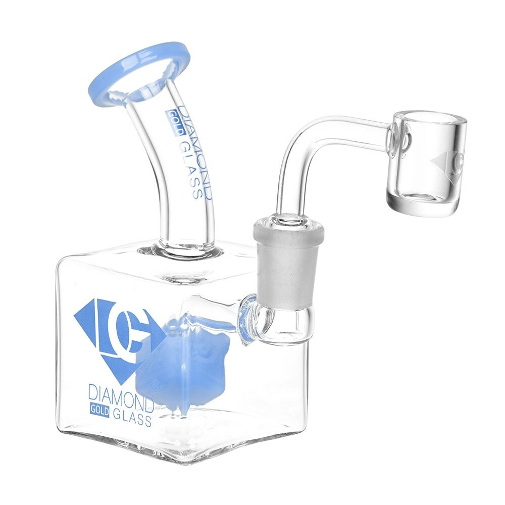 Diamond Glass Gold SP2 Mini Dab Rig | 4.5"| 14mm F | Colors Vary
