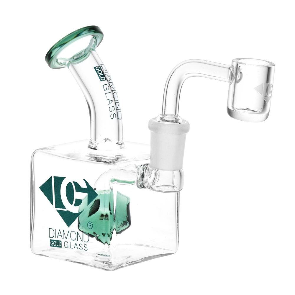 Diamond Glass Gold SP2 Mini Dab Rig | 4.5"| 14mm F | Colors Vary