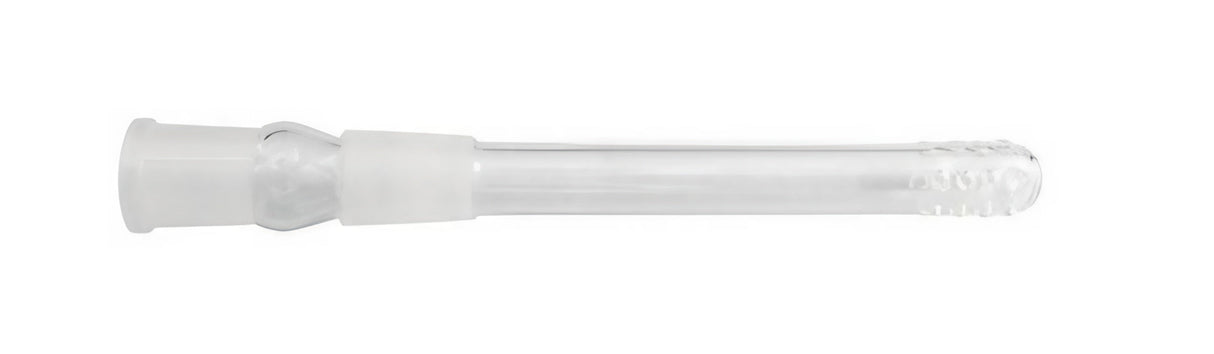 Borosilicate glass diffused downstem, 14.5mm male to female joint, 6" length, side view