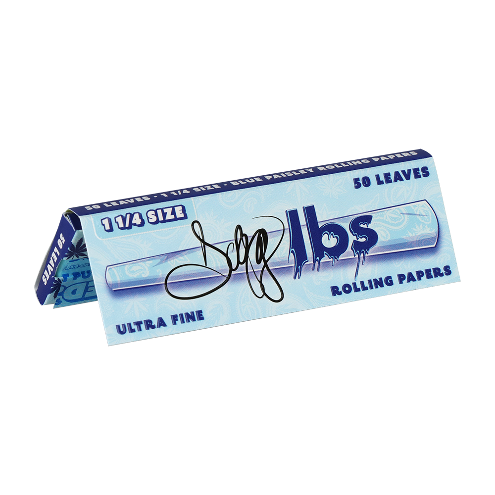 Dogg Lbs Blue Paisley Rolling Papers | 1 1/4 | 50pc | 50pk Display