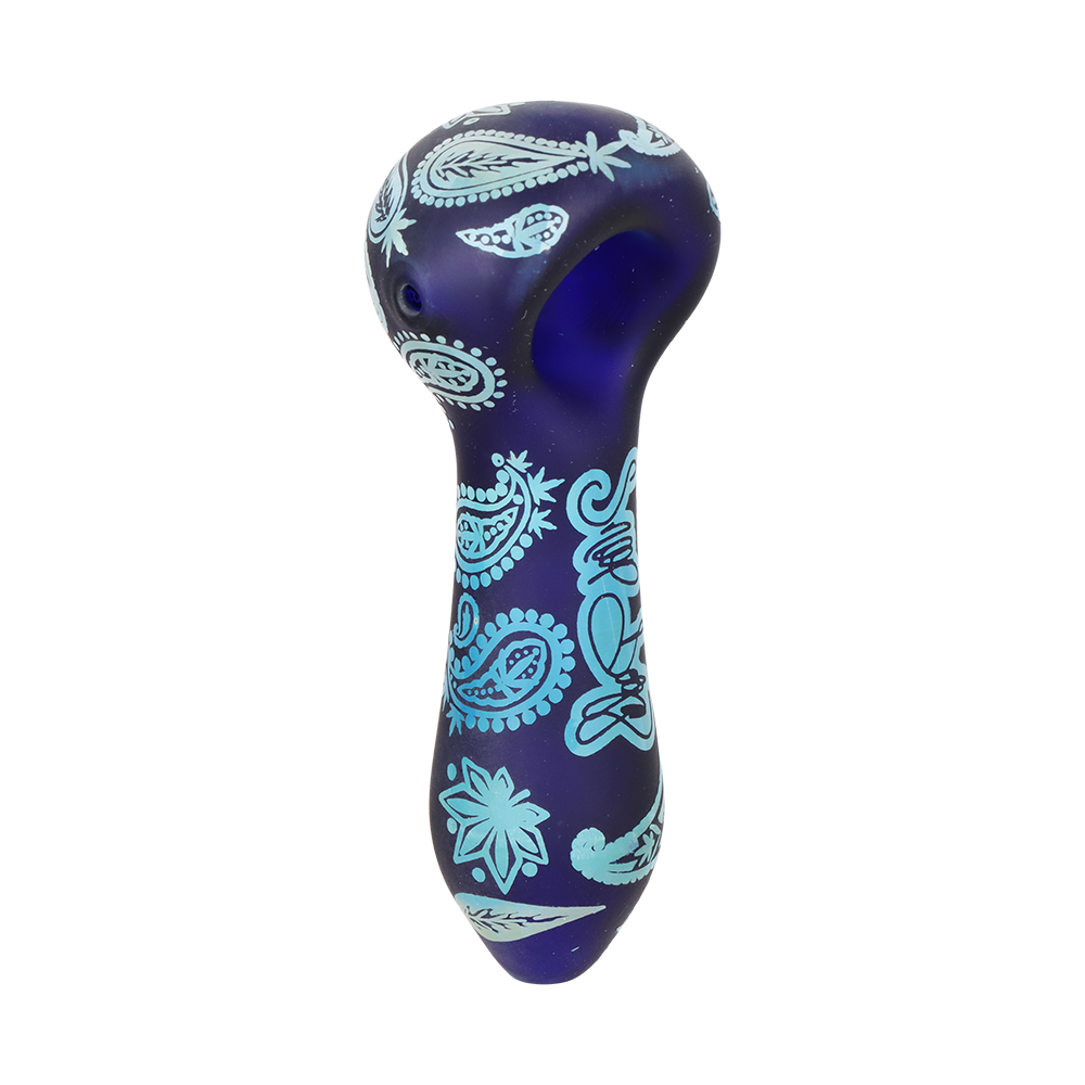 Dogg Lbs Engraved Hazely Glass Spoon Pipe | 4" | Colors Vary