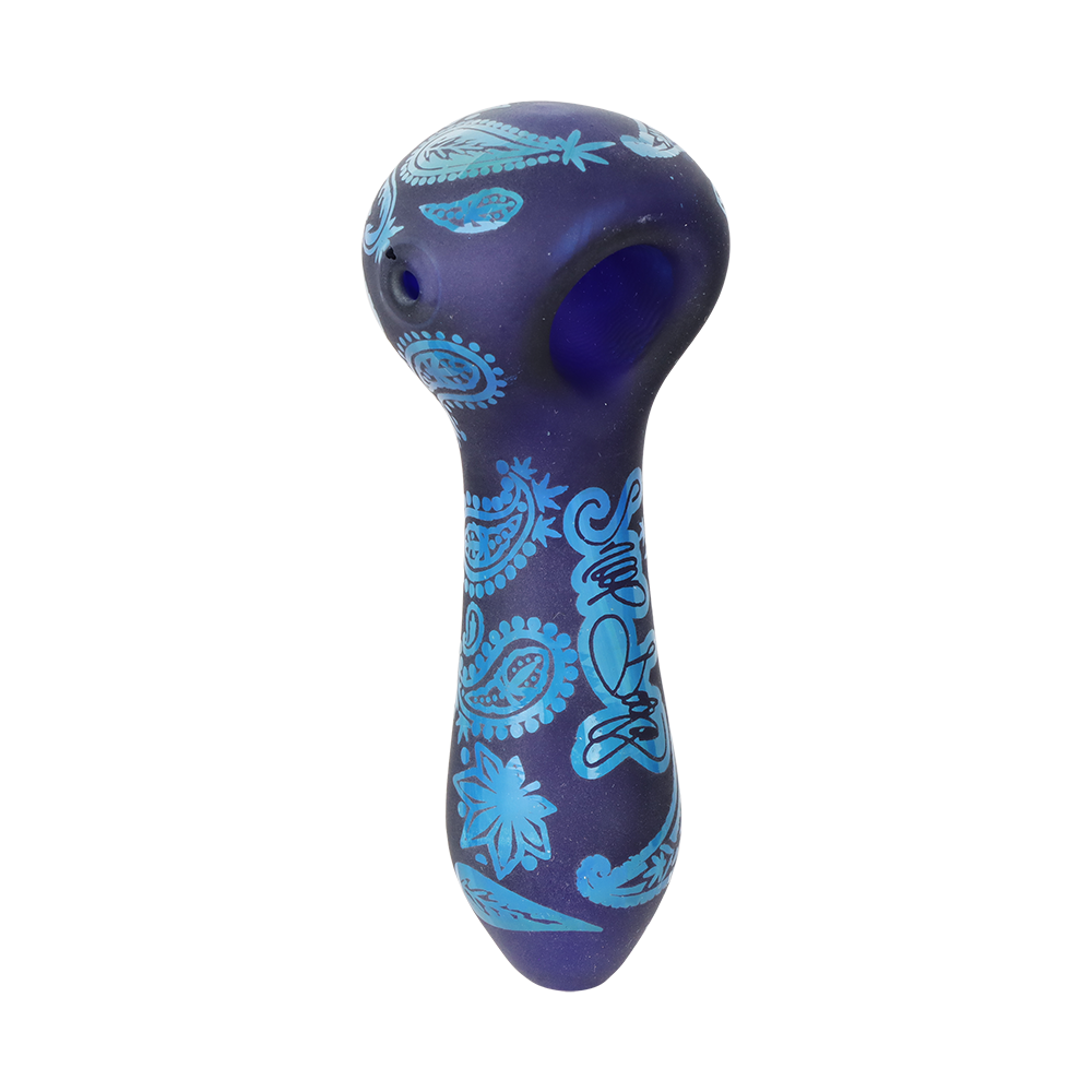 Dogg Lbs Engraved Hazely Glass Spoon Pipe | 4" | Colors Vary