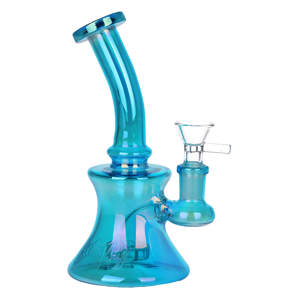 Dogg Lbs Everyday Electroplated Glass Water Pipe | 6.75" | 14mm F | Colors Vary