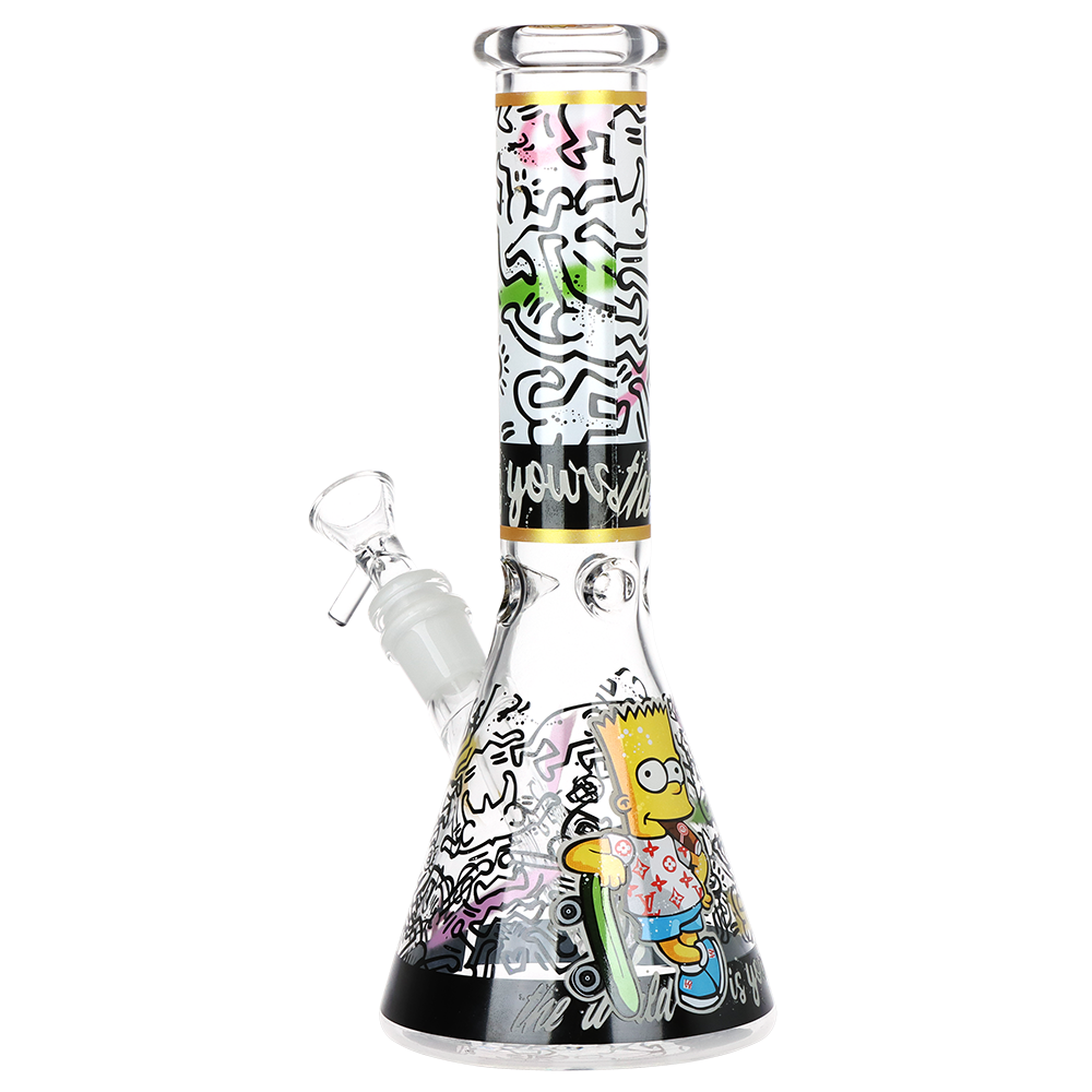 Don't Have A Cow Beaker Glass Water Pipe | 10" | 14mm F | Designs Vary