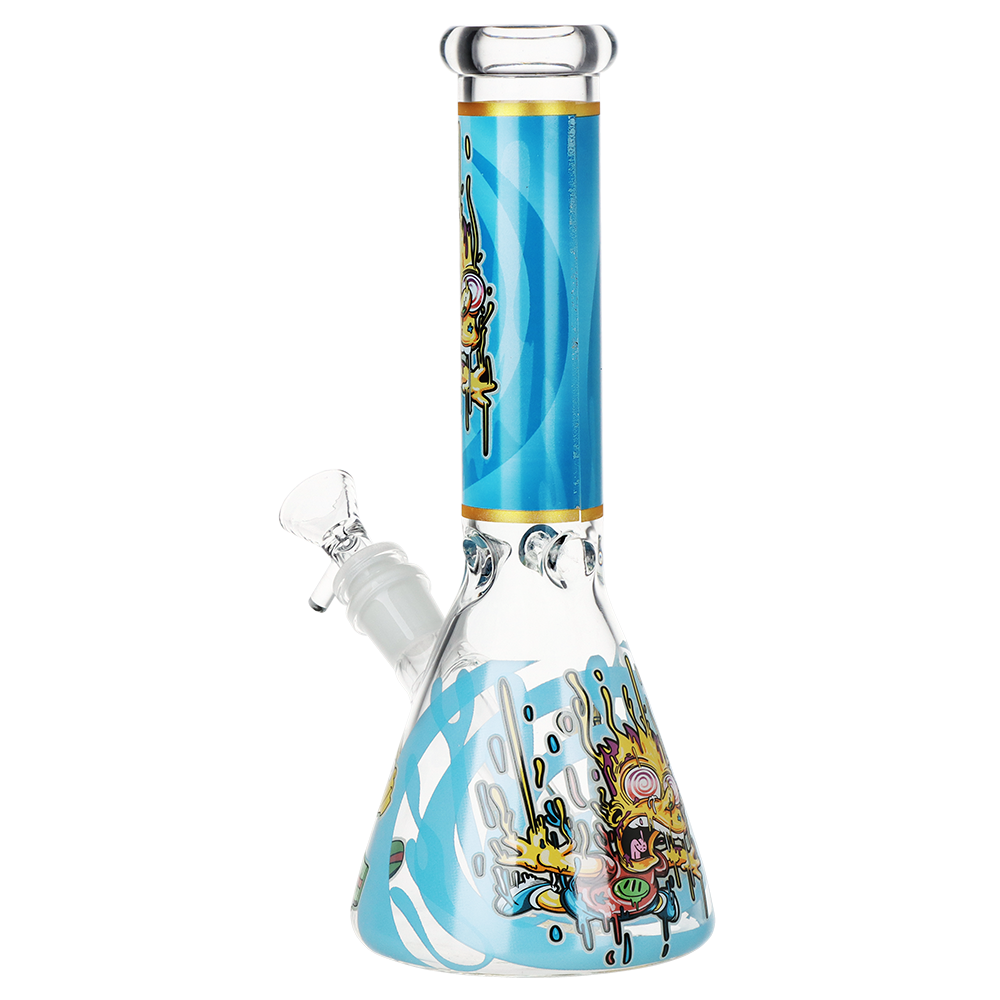 Don't Have A Cow Beaker Glass Water Pipe | 10" | 14mm F | Designs Vary
