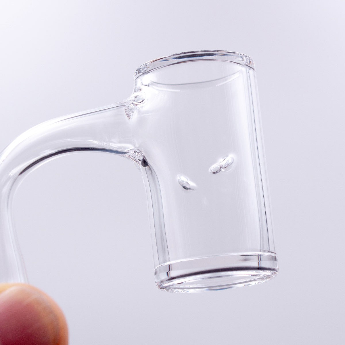 The Stash Shack Double Tourbillon Full Weld Banger for Concentrates, Clear Side View