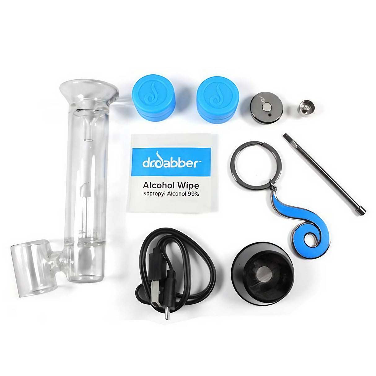 Dr. Dabber Boost eRig with Silicone Containers and Dab Tool - Top View