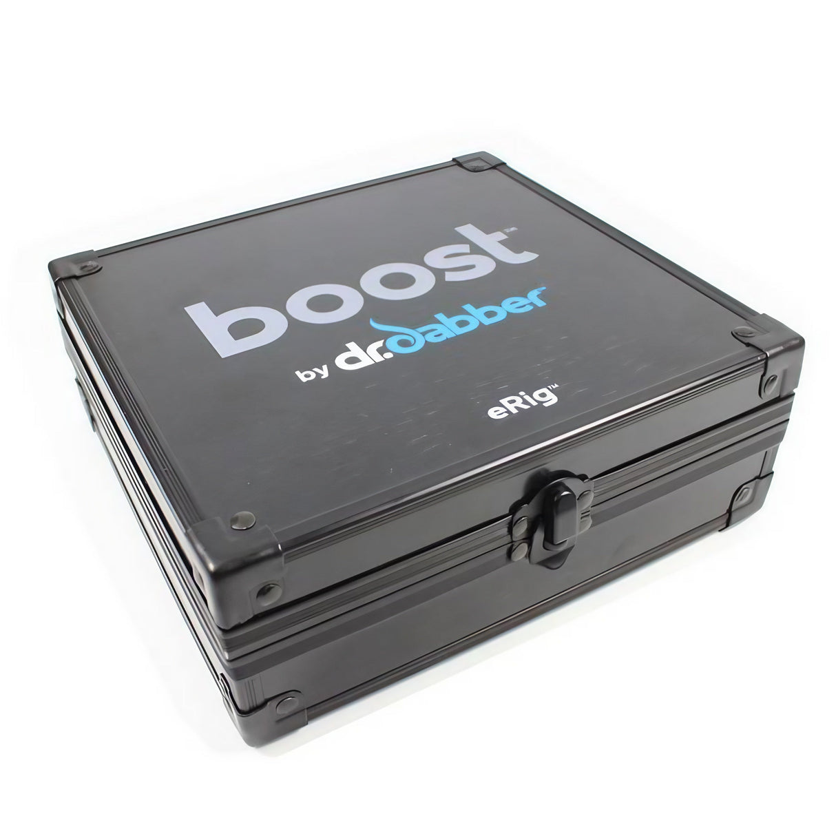 Dr Dabber Boost eRig closed carrying case with logo, side view - Portable Vaporizer