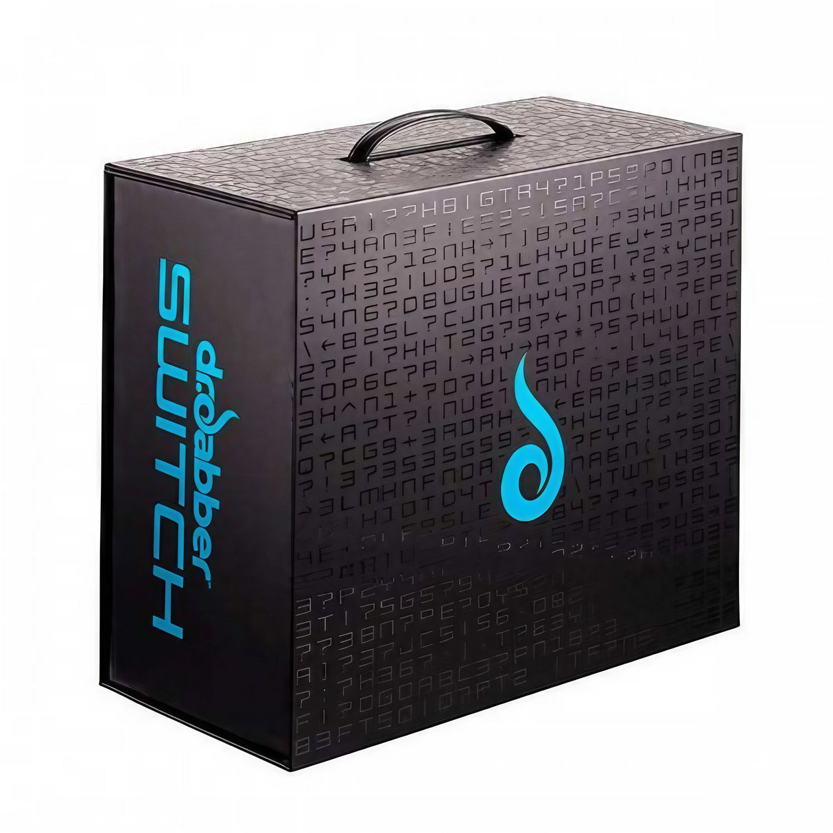 Dr. Dabber Switch™ packaging box with logo, front view on seamless white background