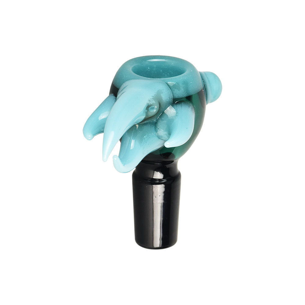 Dragon Scale Herb Slide 5pc Set with 14mm Male Joint, Front View on White Background