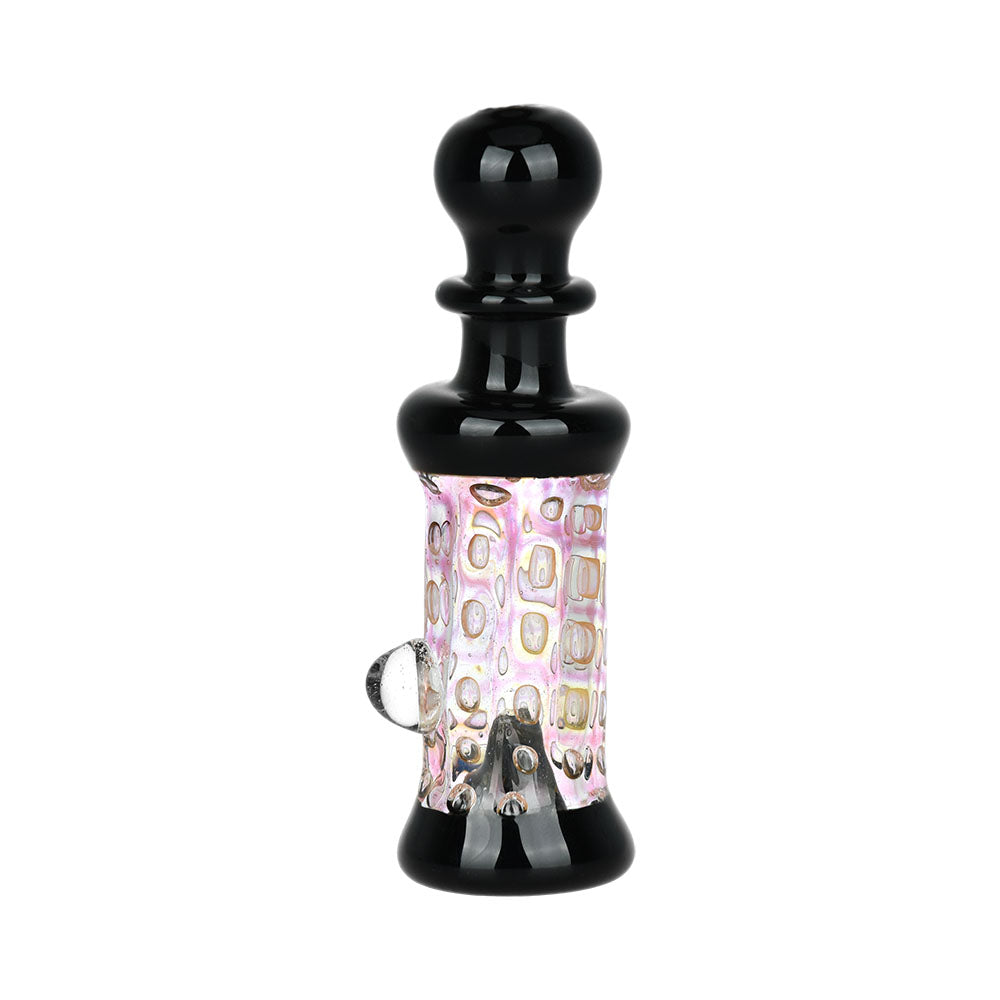 Dreamscape Bubble Matrix Chillum - Clear Borosilicate Glass Hand Pipe, Front View