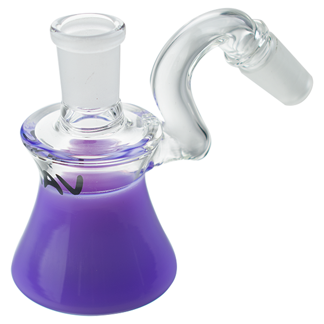 MAV Glass - Purple Dry Ash Catcher 14mm/45° Angled View on White Background