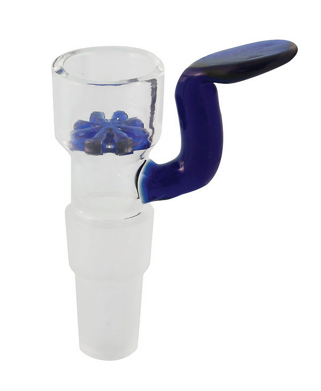 Borosilicate glass dual-use bong bowl with handle, 14.5mm/18.8mm, assorted colors