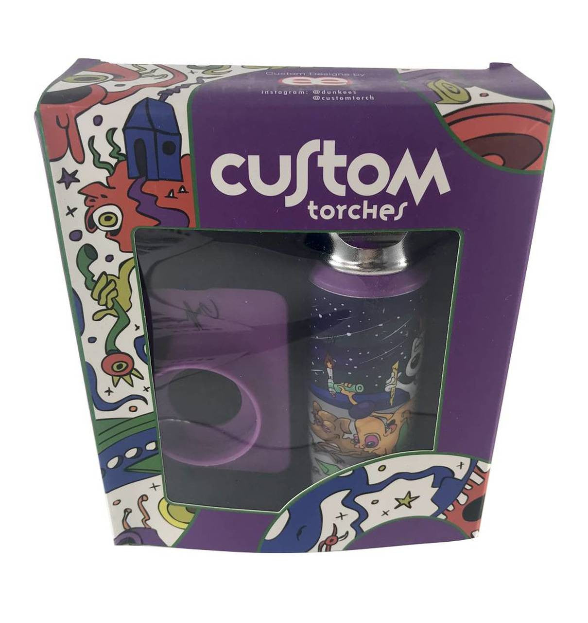 Dunkees Custom 6" Torch - Dawgs, packaged, vibrant design, front view