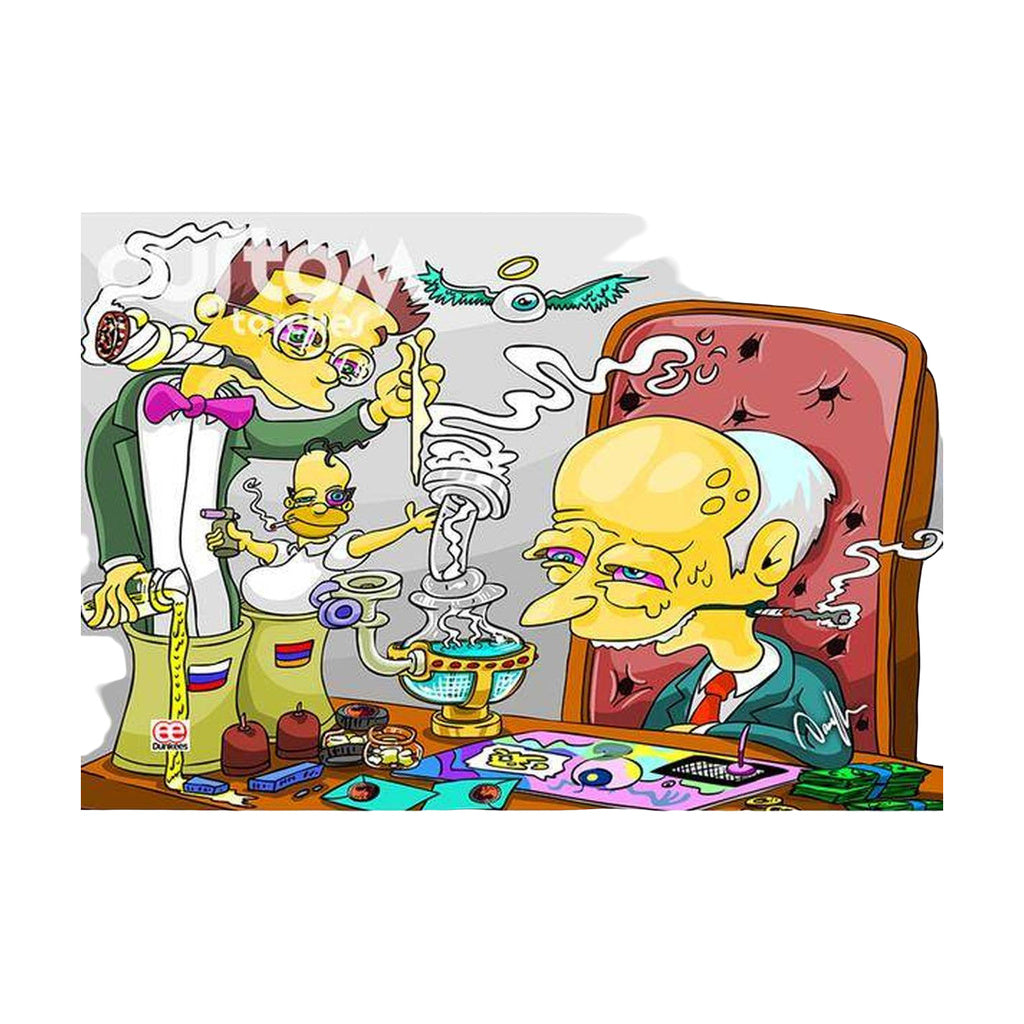 Dunkees Custom 6" Torch - Meltdown with vibrant, colorful cartoon artwork, front view