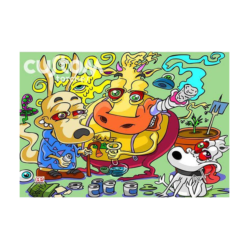 Dunkees Custom 6" Torch - Old School Way featuring colorful cartoon artwork, front view