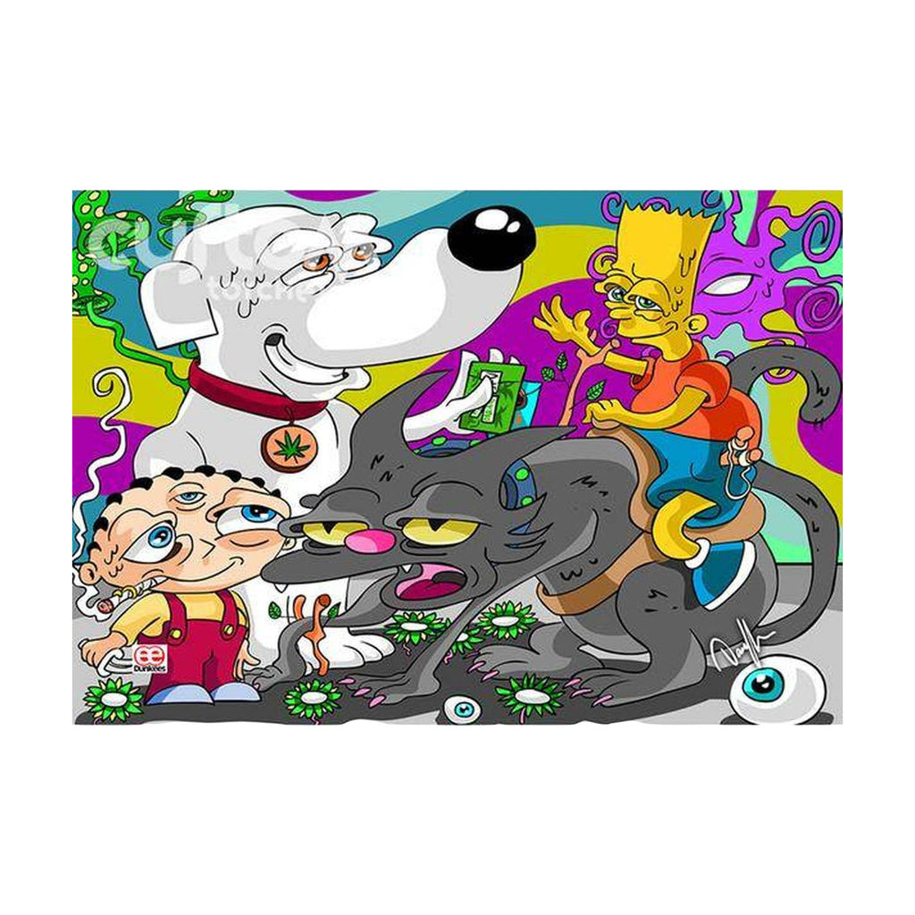 Dunkees Custom 6" Torch - Snowball with colorful cartoon artwork, front view