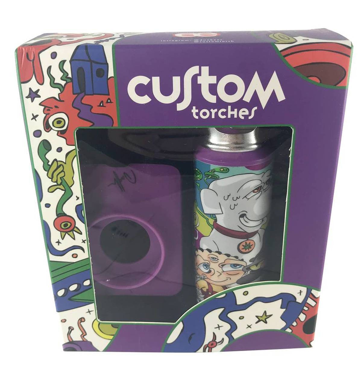 Dunkees Custom 6" Torch - Snowball, colorful cartoon design, packaged front view