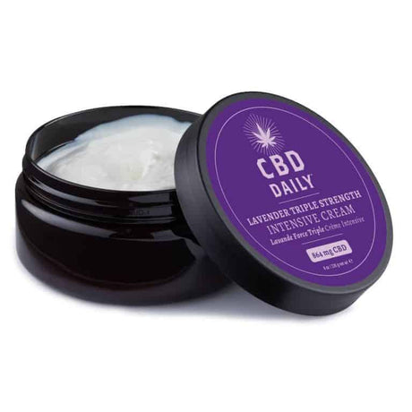 Earthly Body CBD Daily Lavender Intensive Cream, 1.7 oz Hemp-Infused, Made in USA