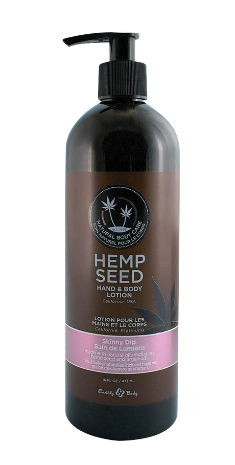 Earthly Body Hemp Seed Hand & Body Lotion 16 oz with CBD - Front View