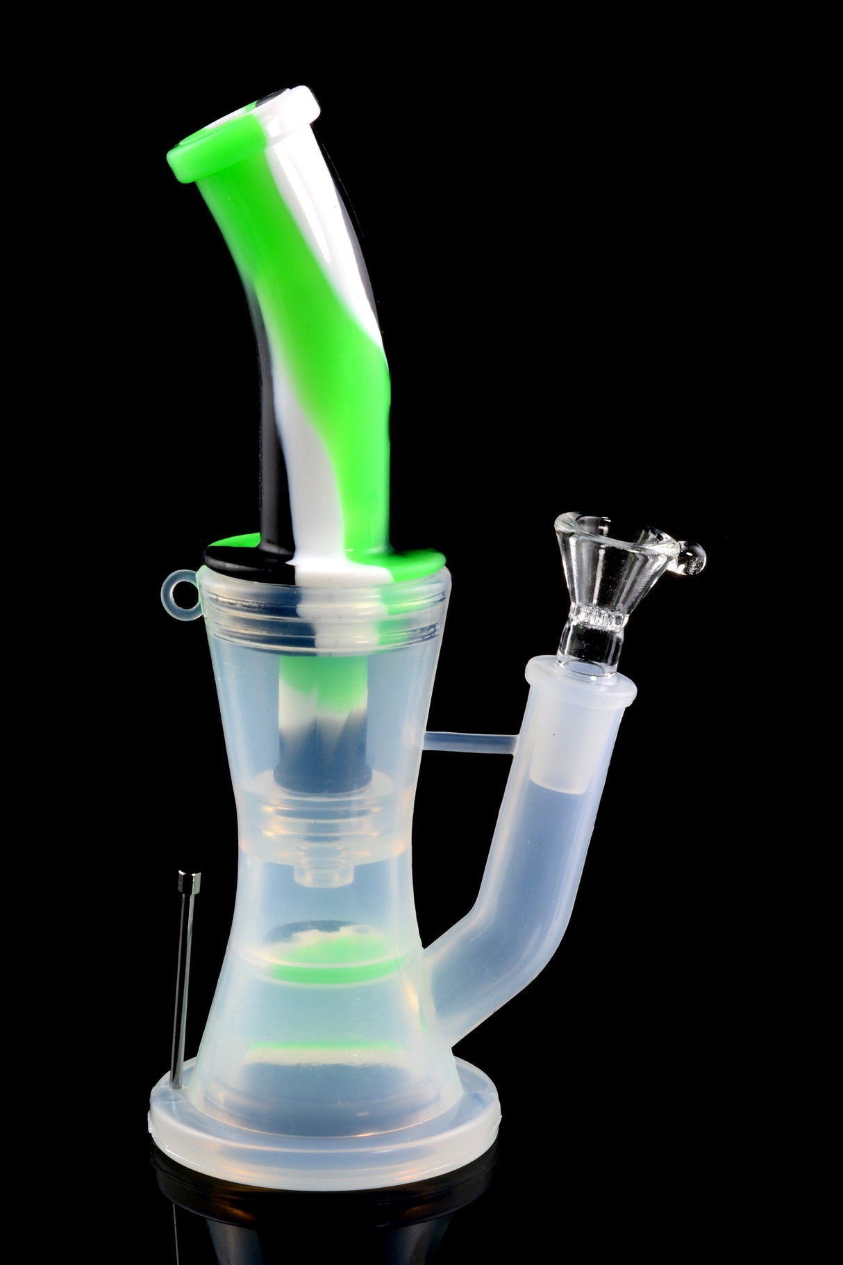 2-Part Silicone Bong “Hive Pop” – Honeycomb-to-Dome Percs – 8½″