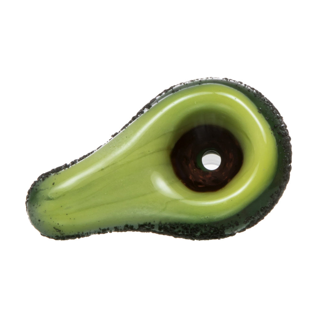 Empire Glassworks Avocadope Bowl Slide, 14mm joint, top view on white background