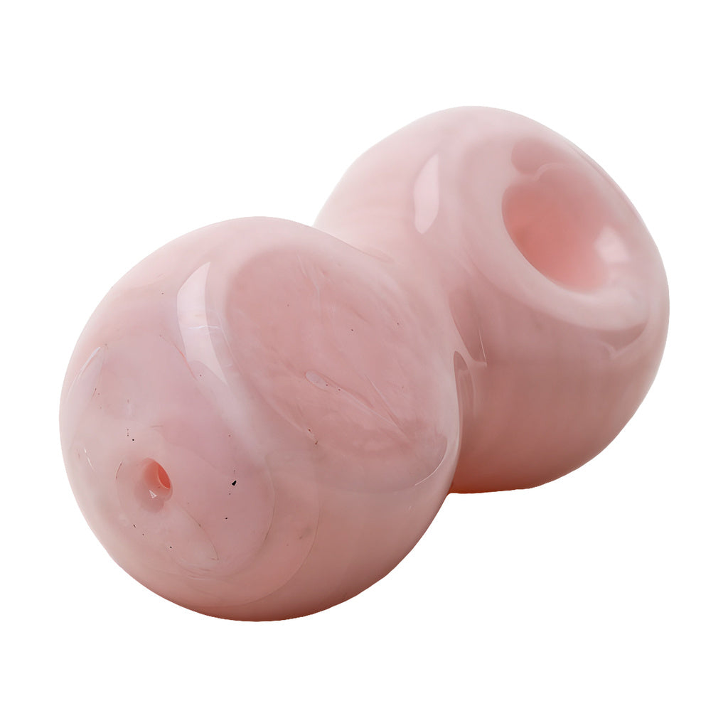 Empire Glassworks Boobies Hand Pipe in Borosilicate Glass, Side View - DankGeek