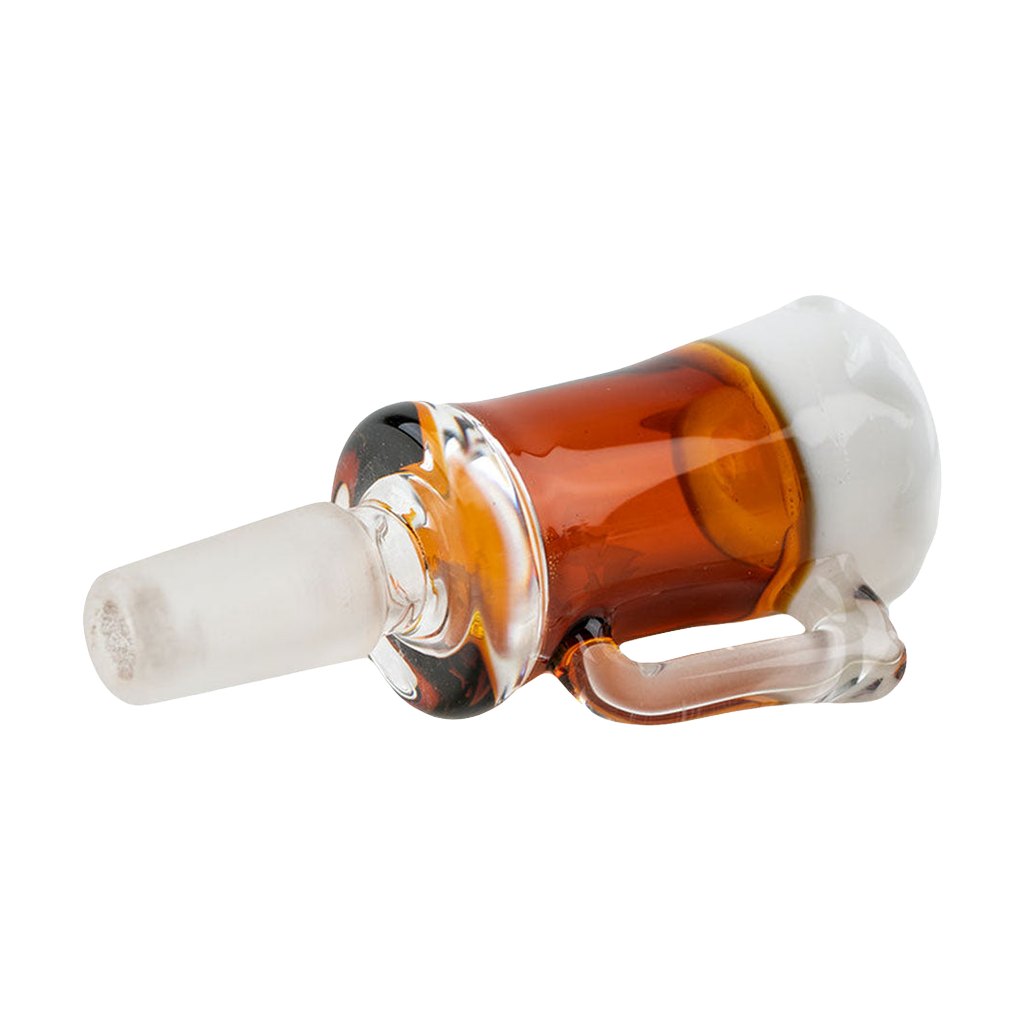 Empire Glassworks 14mm M Borosilicate Glass Bowl Slide, angled view on white background